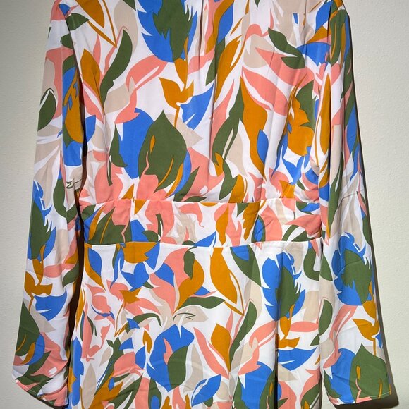 NWT Kittenish V-Neck Retro Floral Mini Dress Sz XL - Picture 4 of 5